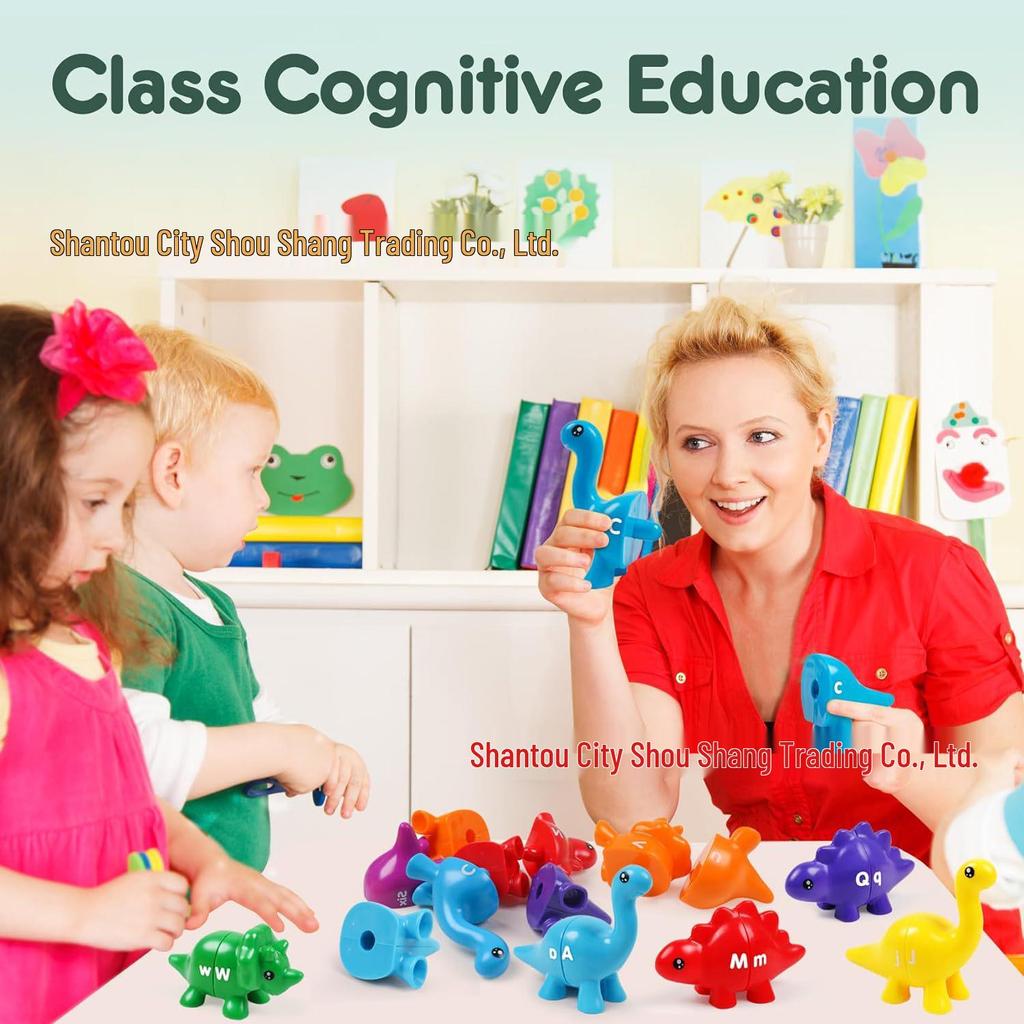 Cross-Border Dinosaur Letter & Number Matching Montessori Toy for Early Childhood Education