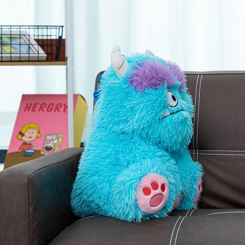 Очаровательная плюшевая подушка-монстр с длинной шерстью для девочек, милая диванная игрушка в мягких цветах