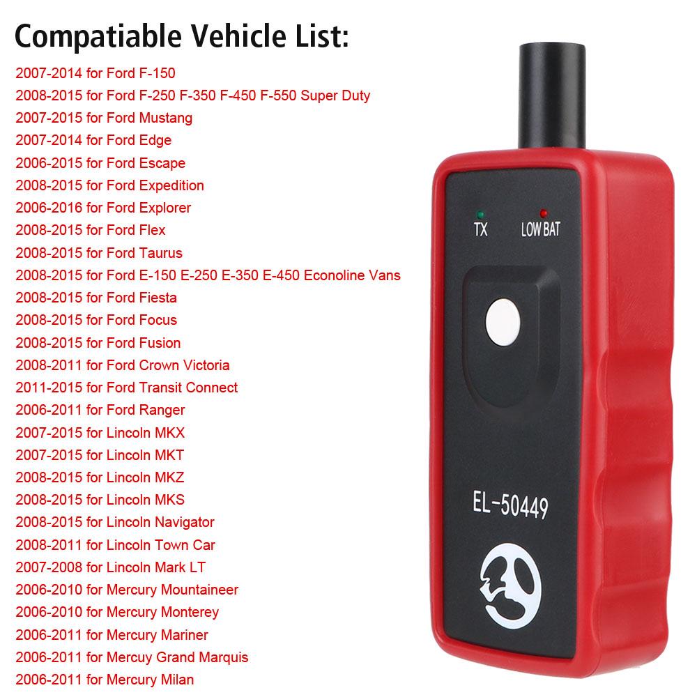 Система контроля давления в шинах для автомобилей Ford, монитор давления в шинах, инструменты активации TPMS TH9OECT5 EL-50449