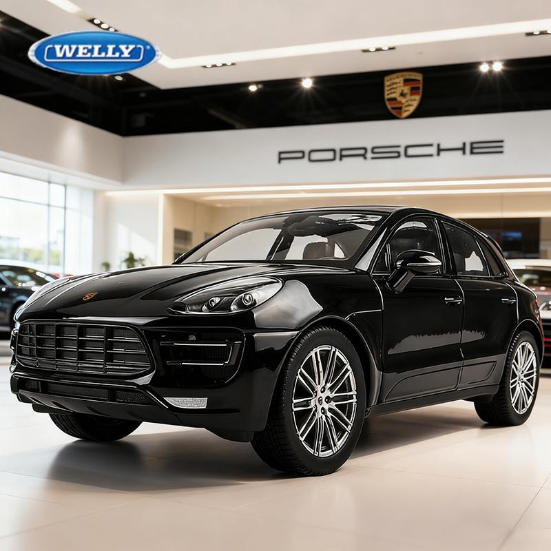 Welly 1/24 Porsche Macan Turbo SUV Alloy Car Diecasts & Toy Vehicles Car Model Miniature Scale Model Car Toy for Children