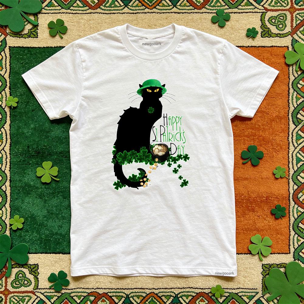 St Patricks Day Green Hat Classic TShirt Women Unisex Casual Cotton Graphic T Shirts Oneck Shirt Unisex Adult Shortsleev