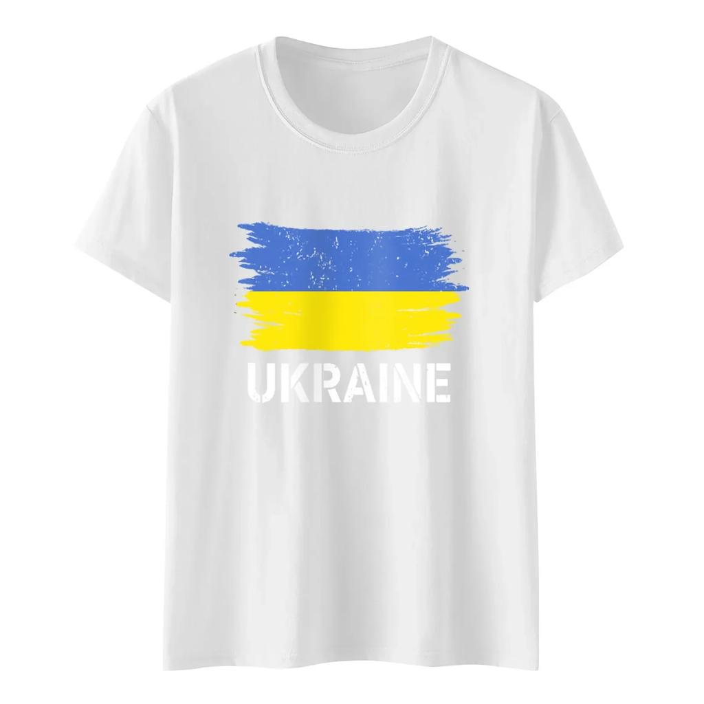 Модные женские футболки с принтом флага Украины, с коротким рукавом, смешные топы, футболки с графикой, унисекс футболки, одежда для женщин и мужчин