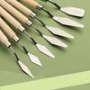 7pcs Stainless Steel Oil Painting Knives Set Artist Crafts Spatula Palette Knife Art Oil Painting Mixing Knife Scraper Art Tools
