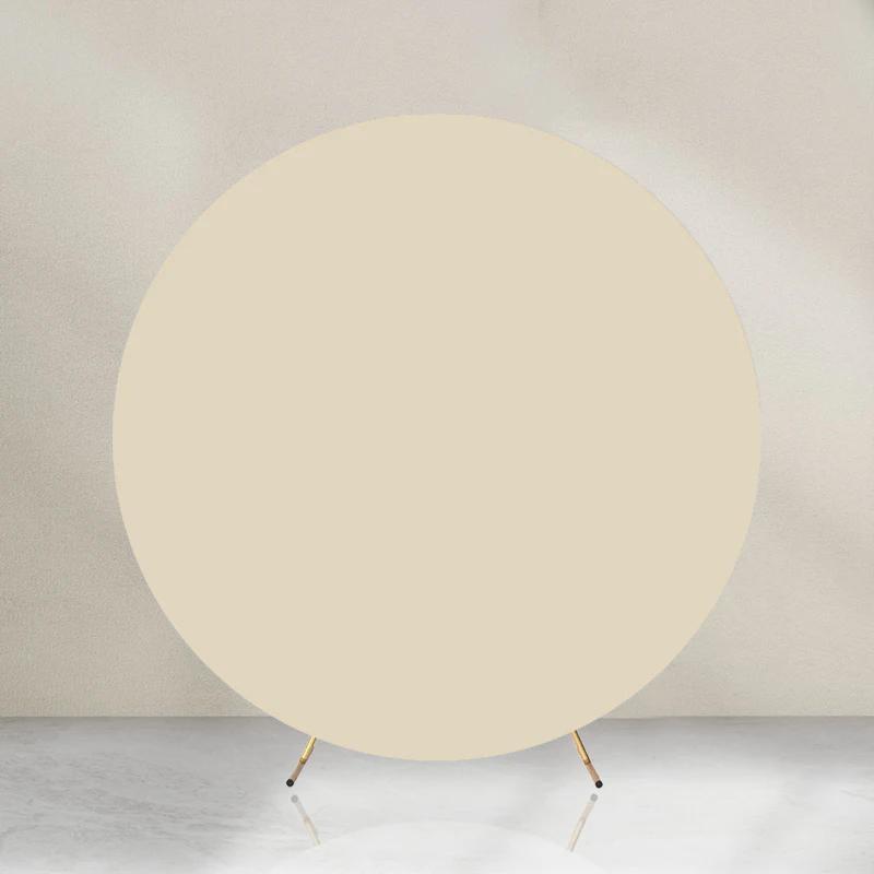 Double-Sided Cover For Round Balloon Arch Photo Wall 200 Cm Champagne