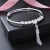 S990 Silver Glow Face Love Bracelet Women's Solid Push Pull Adjustable Heart Shaped Bracelet Fashionable and Unique Pure Silver Bracelet