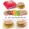 Baby Toy Kitchen Toys Burger Set Real Life Cosplay Monterssori Educational Wooden Toys for Children Party Game Christmas Gift