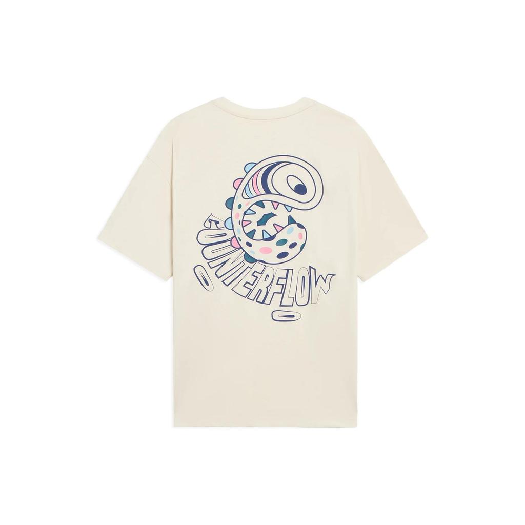 Футболка унисекс с коротким рукавом и принтом в виде букв из серии «Спортивный стиль жизни» Li Ning CF, свободная, повседневная, цвет унисекс, цвет костяной кости AHSSA55-2