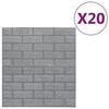 VidaXL Self-adhesive 3D Wallpaper Bricks 20 Pcs Anthracite