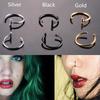 Hoop Septum Rings Fake Piercing Stainless Steel Lip Nose Ring Fashion Body Jewelry Lip Ring Women Men Punk 1PC  Unique
