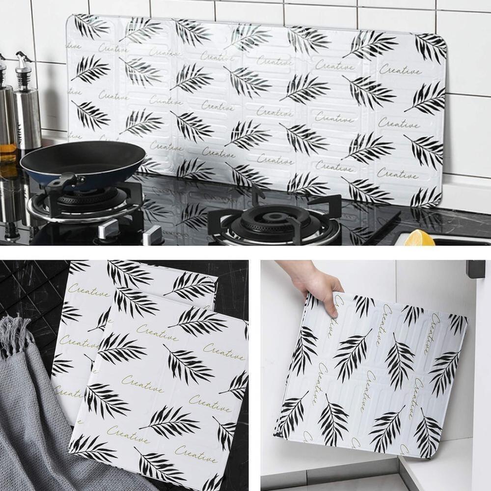 Printed Screen Plate Pan Oil Splash Protection Kitchen Frying Oil Baffle Plate Gas Stove Protector