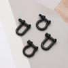 4 Styles Shackle Fob Bracelet Buckle Key Ring Keychain Hook D Bow Staples Solid Carabiner