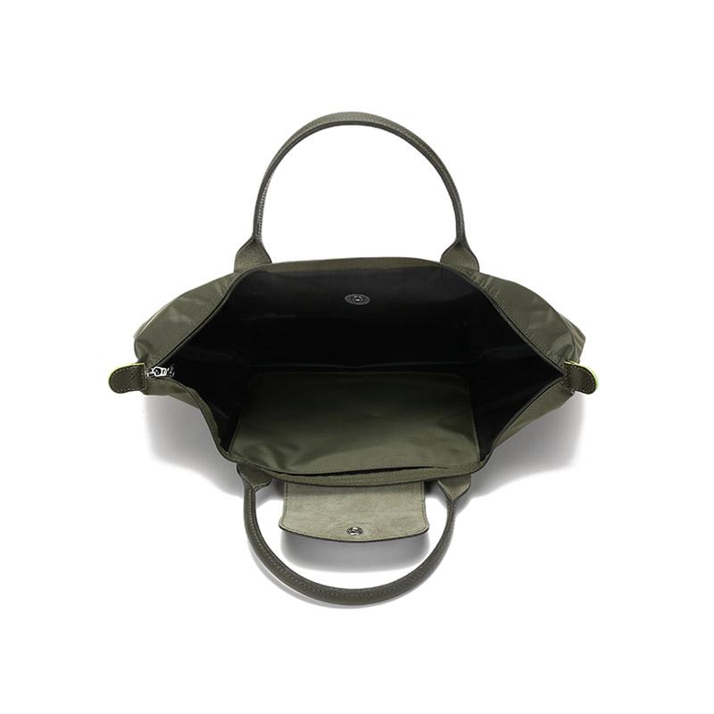 Longchamp Le Pliage Green 30 Сумка-тоут из переработанного материала с кожаной ручкой Женская сумка-тоут Лесной-Зеленый 1623919479