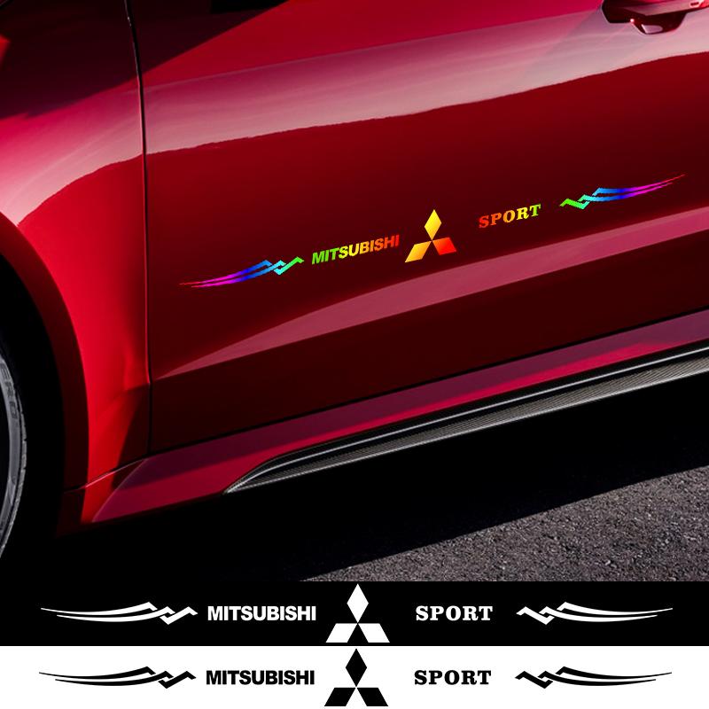 Для Mitsubishi Lancer EX Outlander Xl Colt Delica Pajero 1 шт. Лазерная наклейка Наклейка на машину Наклейка на стекло Лазерный цвет Автоаксессуары SX6