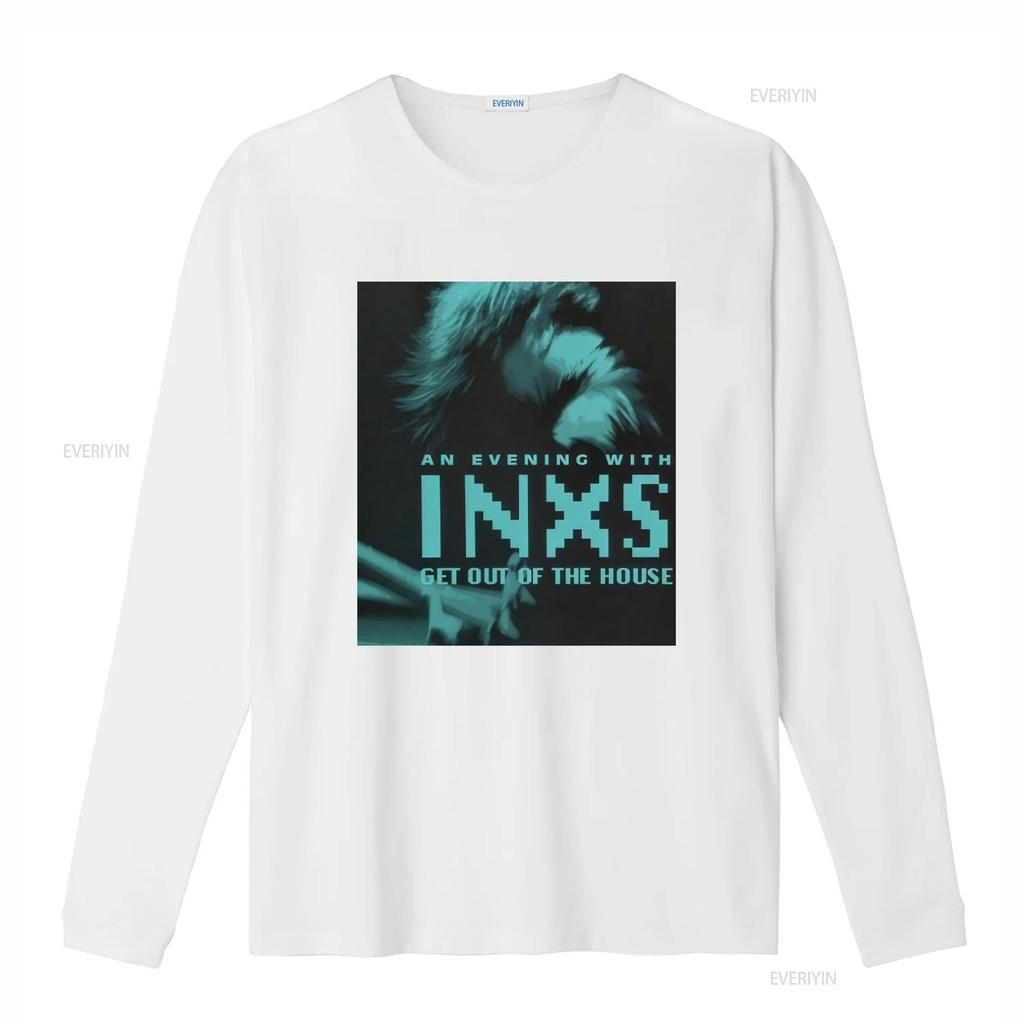 Rare INXS Vintage Concert T Shirt An Evening With Get Out Of The House Design All Sizes Black FN036 vintage Washed Casual
