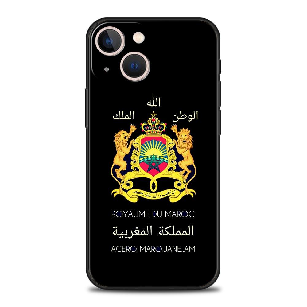 Флаг Марокко Maroc Morocco Паспорт Чехол для телефона iPhone 17 16 15 Pro Max 11 12 13 14 7 8 Plus SE 2020 X XR XS Чехол Черный