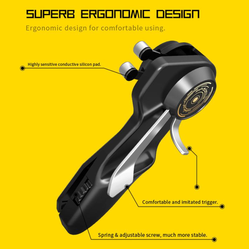 1 пара портативных легких металлических игровых триггеров с 6 пальцами, быстрочувствительных игровых контроллеров для планшетов