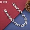 925 Sterling Silver Circle Bracelet Men And Women Gift Wedding Jewelry
