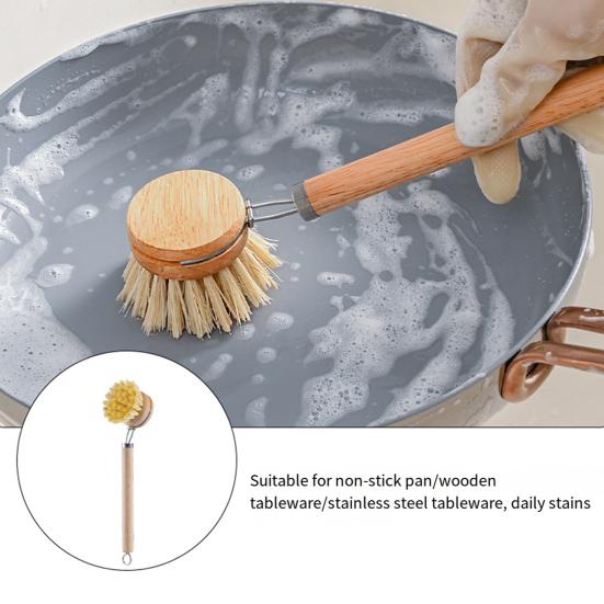 Щетка для мытья посуды Yousheng с длинной деревянной ручкой, сильная дезактивация, удобная ручка, щетка для бытовой чистки, скребок для посуды, кухонные аксессуары