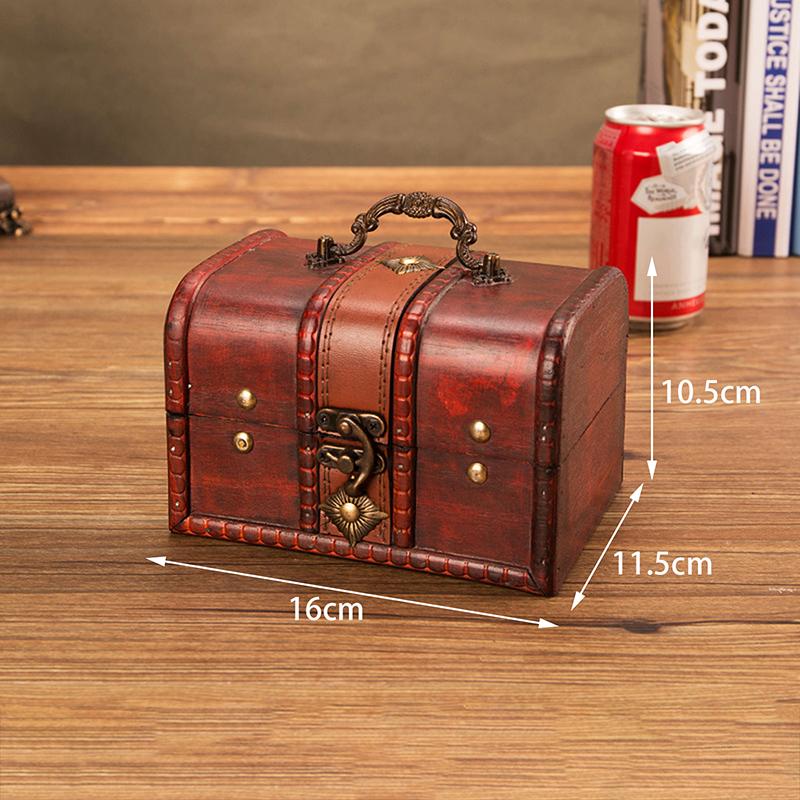 Сундук с сокровищами, винтажная коробка для хранения сокровищ, копилка, органайзер для ювелирных изделий, чехол для хранения вещей в стиле ретро для дома