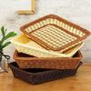 Пластиковая корзина для дисплея с плетеным узором, поднос для хлеба и фруктов, креативный органайзер, для дома, магазина, отеля