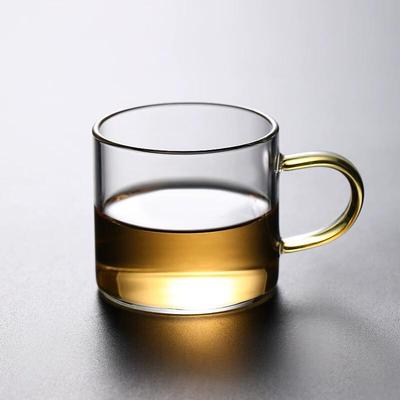 ZISIZ Цветные чашки для дегустации чая из стекла с ручкой