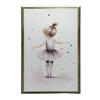 Tańcząca Balerina - Różowa Magia Tańcząca Balerina - Różowa Magia, 70X100 Cm, Rama Drewniana Ciemny Brąz, Papier Matowy 230 Gsm