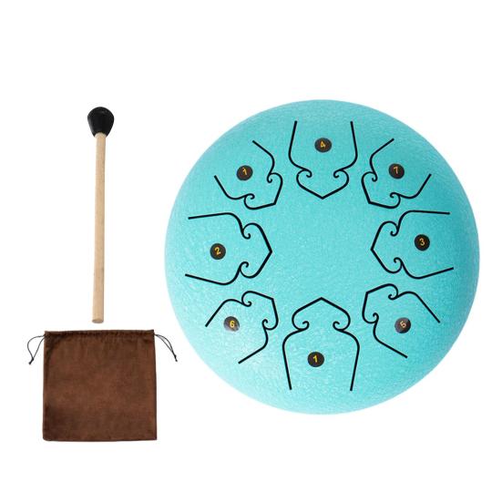 Стальной язычковый барабан 4/6 дюймов 8/9 тонов дождевой барабан для улицы сада звукотерапия музыкальные инструменты для взрослых детей мини хэндпан барабаны для медитации