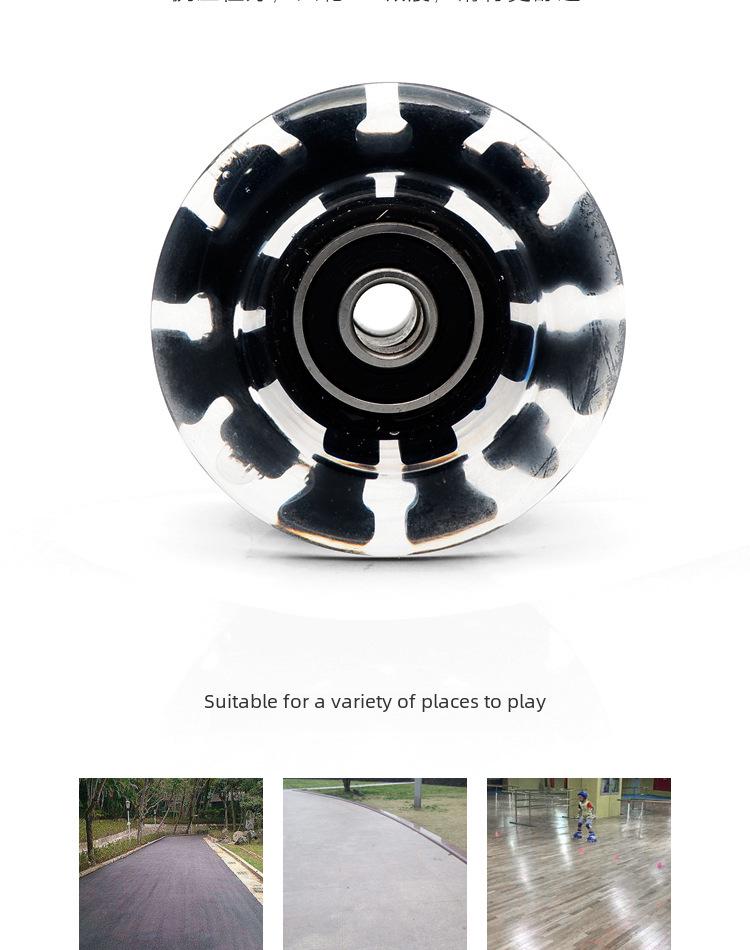 Luminous Double-Row Roller Skates with Flashing Wheels