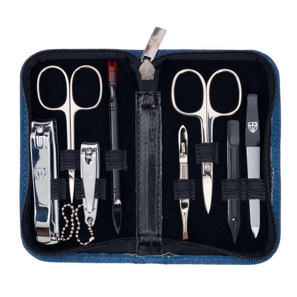 Kellermann 7243 mc n zestaw 8 narzędzi do manicure - niebieski dżins