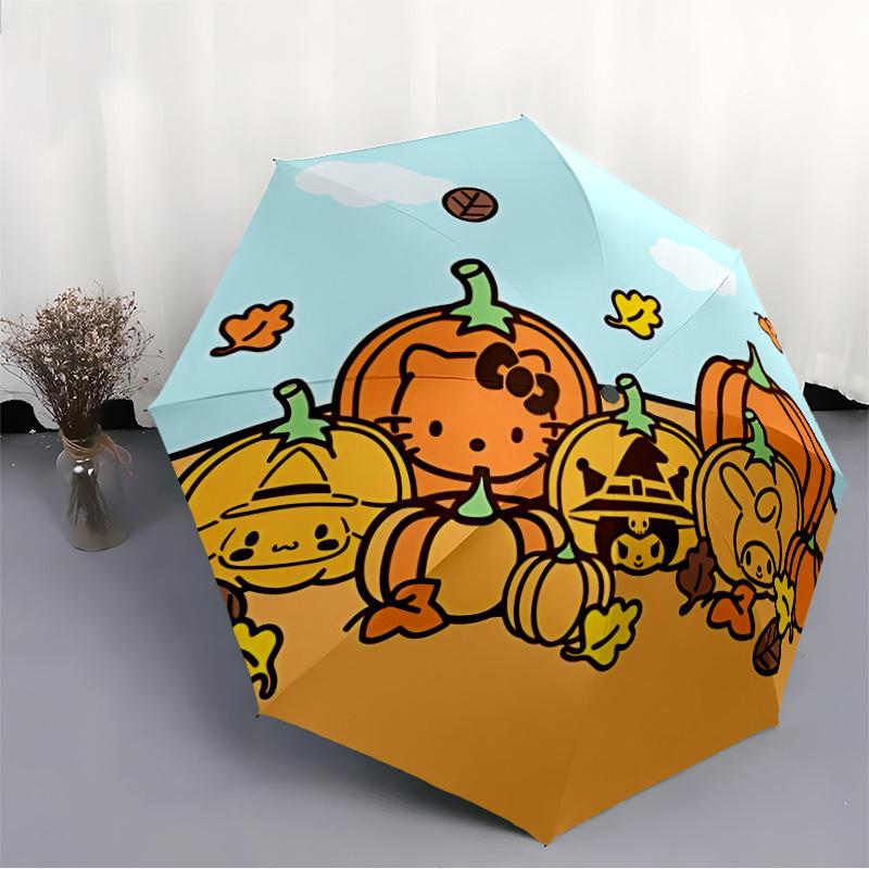 1pc Halloween Sanrio Automatic Cute Umbrella Durable Iron Frame & Plastic Handle, Gift for Men & Women, Sturdy Construction,Playful Design yy250826208