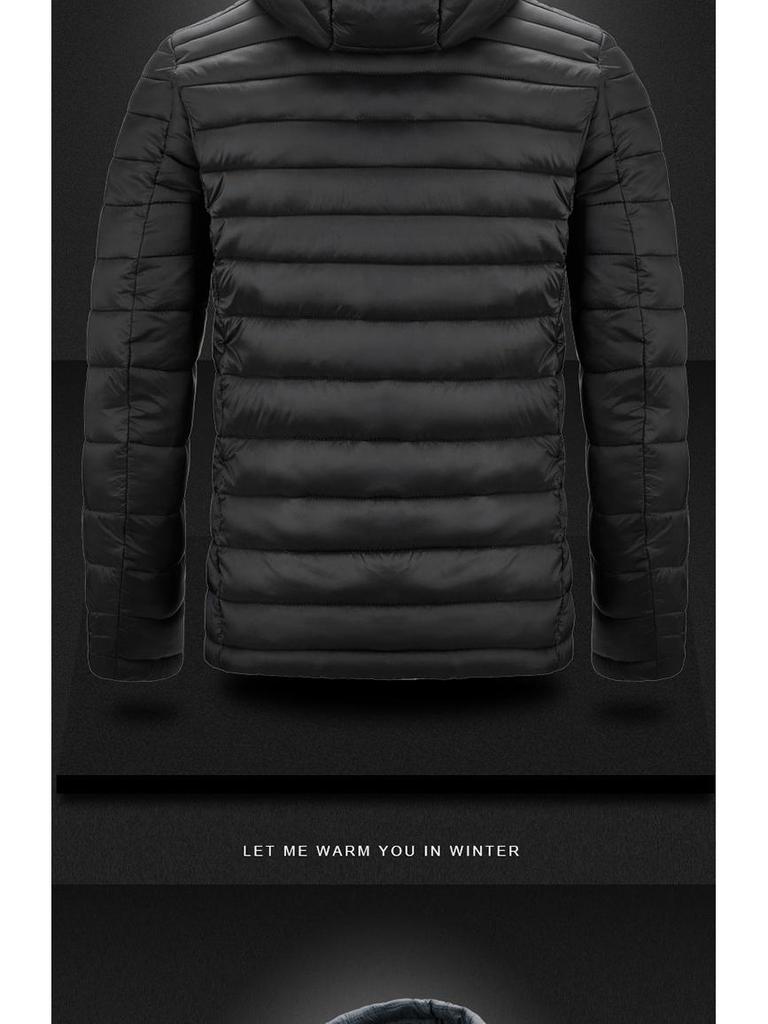 2024 Men's Hooded Light Cotton Jacket for Autumn & Winter