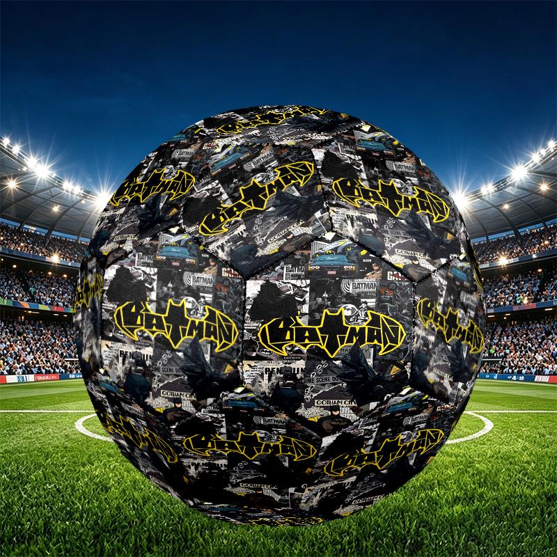 Superheroes Print Size 5 Soccer Ball, PU Wear Resistant Football for Match Training and Daily Practice, Birthday Gift for Soccer Fans