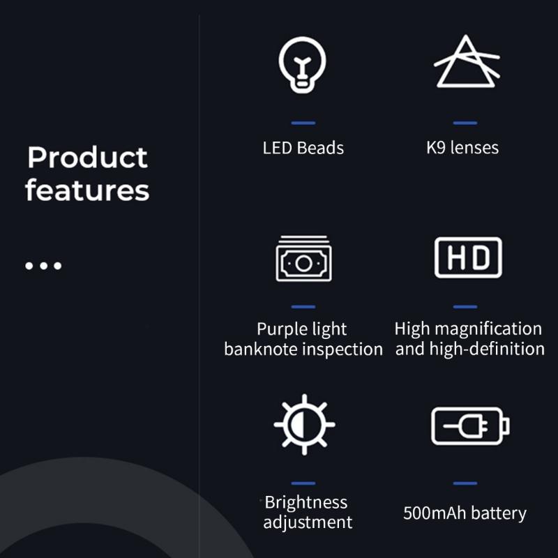 Magnifying Glass with Adjustable LED Lights,60X Glass Lens Handheld Illuminated Magnifier Reading Magnifying Glass