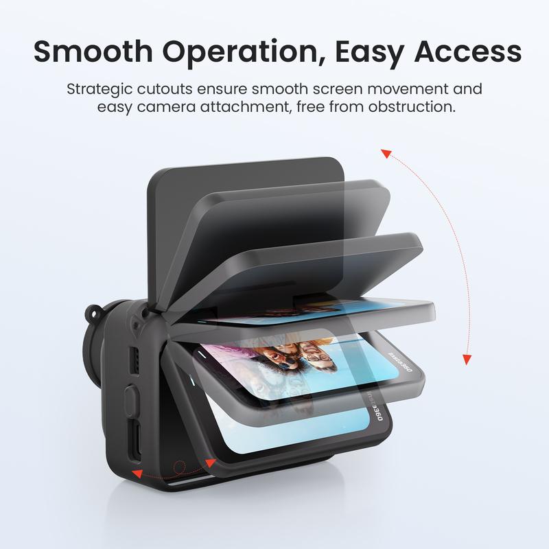 aMagisn Silicone Case for Insta360 Go Ultra Protective Case with Detachable Lens Cap & Anti-Loss Strap for GoUltra Accessories
