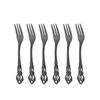 6 шт. зеркальные черные вилки для торта, столовые приборы, столовые приборы, набор столовых приборов для десерта, вилки для фруктового салата, посуда из нержавеющей стали