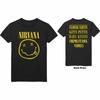 Черная футболка унисекс Nirvana Smiley Flower ly Kurt Rock Merch