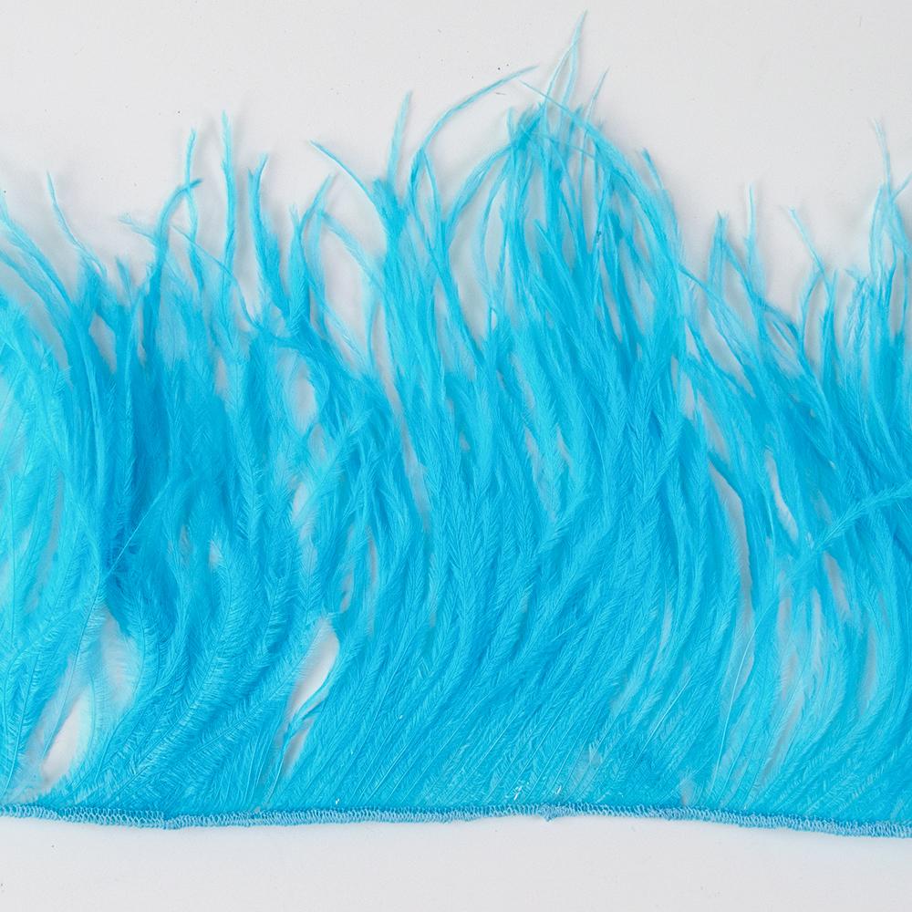 Feather1Meter Ostrich Feathers Fringe Trimming String 10-15/15-18/18-22cm Plumes Ribbon For Crafts Dress Sewing Accessories