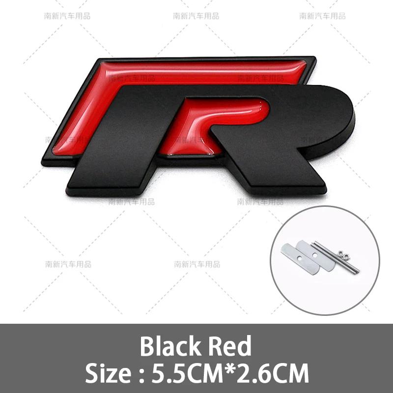 VW 2026 Hot 3D Metal R Grille Badge Rear Tail Trunk Emblem Decal Stickers For Volkswagen VW Polo Passat Golf Jetta Tiguan Sagita