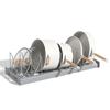 Adjustable Pans Organizer Rack 7 Grid Pots Holder New Compartments Dish Storage Rack