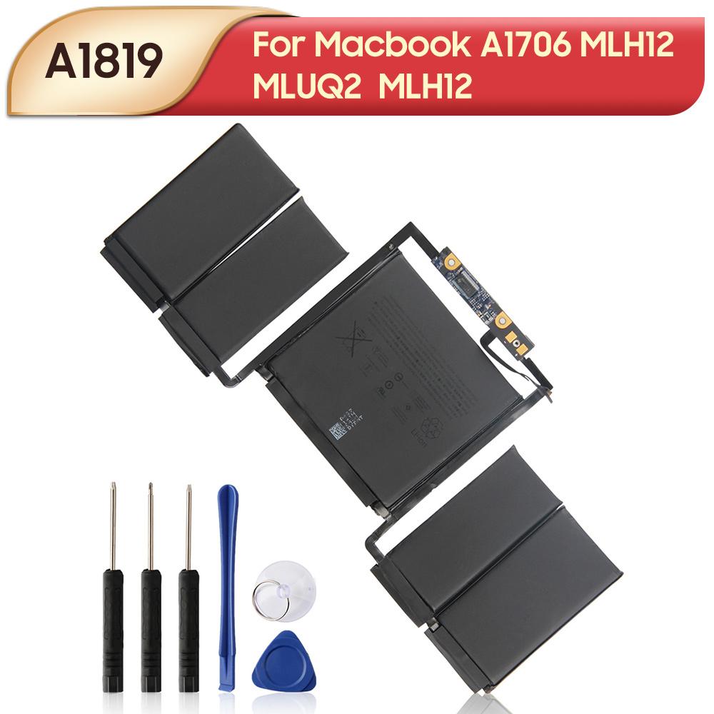 Перезаряжаемая литиевая батарея для Macbook A1706 MLH12 MLUQ2 A1819, батарея для ноутбука 4314 мАч, с инструментами