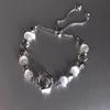 Silver Cat's Eye Starburst Bracelet