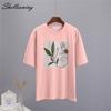 Shellsuning Abstract Character Graphic T Shirts Women Summer Soft Cotton Short Sleeve Tees Female Harajuku Chic Streetwear Tops