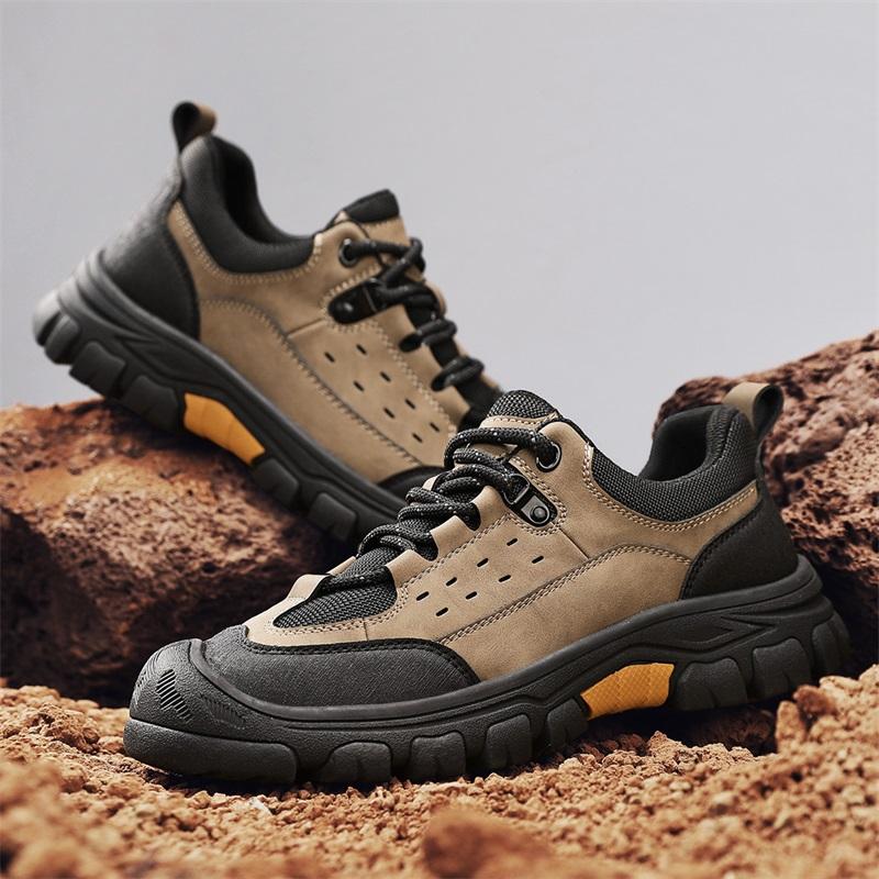 Genuine Leather Men's Sports Shoes Trendy Quality and Comfortable Style Outdoor Leisure Walking Daily Hiking Youth Adult Shoes