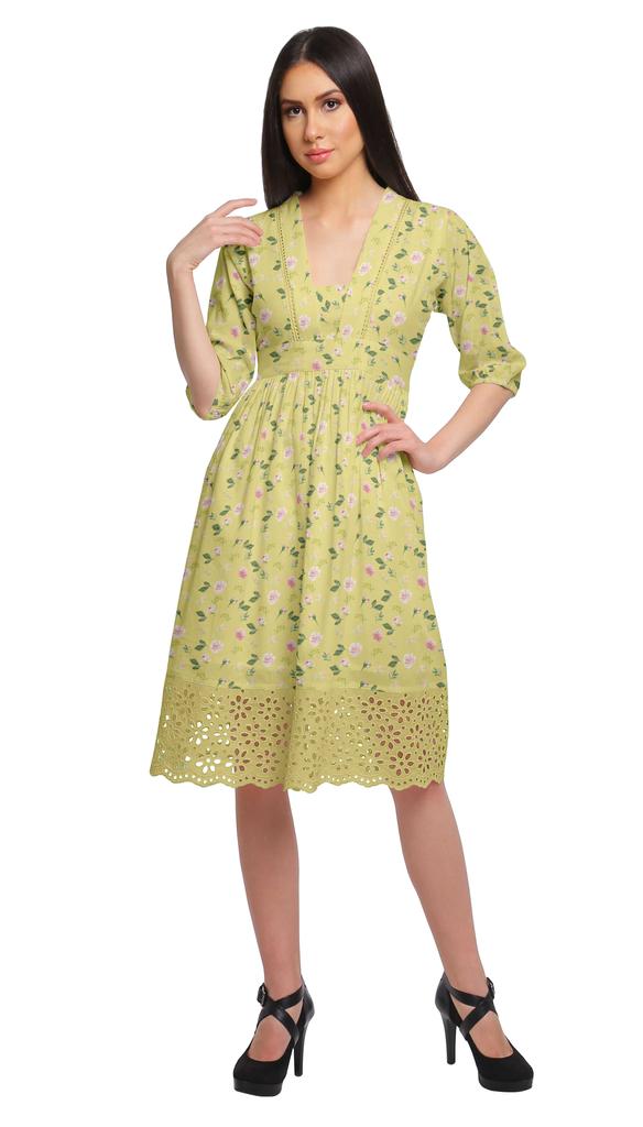 Moomaya Платье с коротким рукавом для женщин, вечернее платье из хлопка с принтом, повседневное