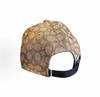 coach  Signature Flat Brim Baseball Hat, Allover Classic C Monogram Print Hard Crown Luxury UV Protection Street Skate Cap