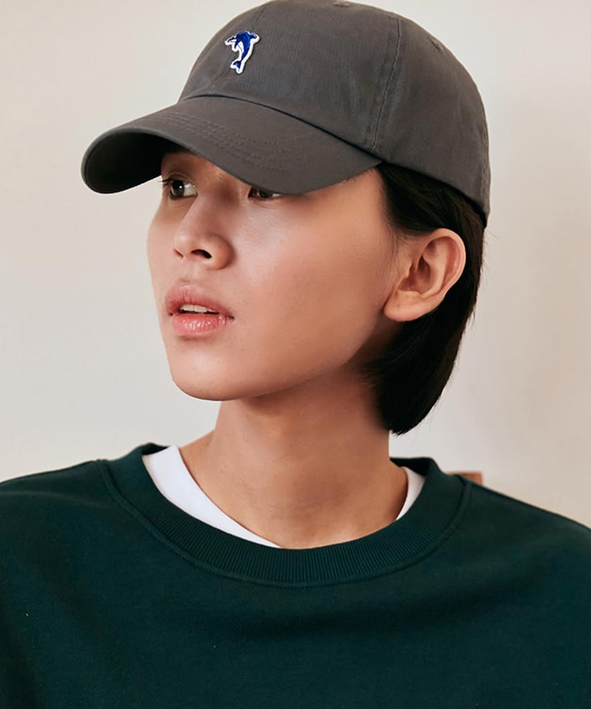 DOLPHIN WAVE APPAREL Серая кепка-бейсболка с вышивкой Dolphin Mini