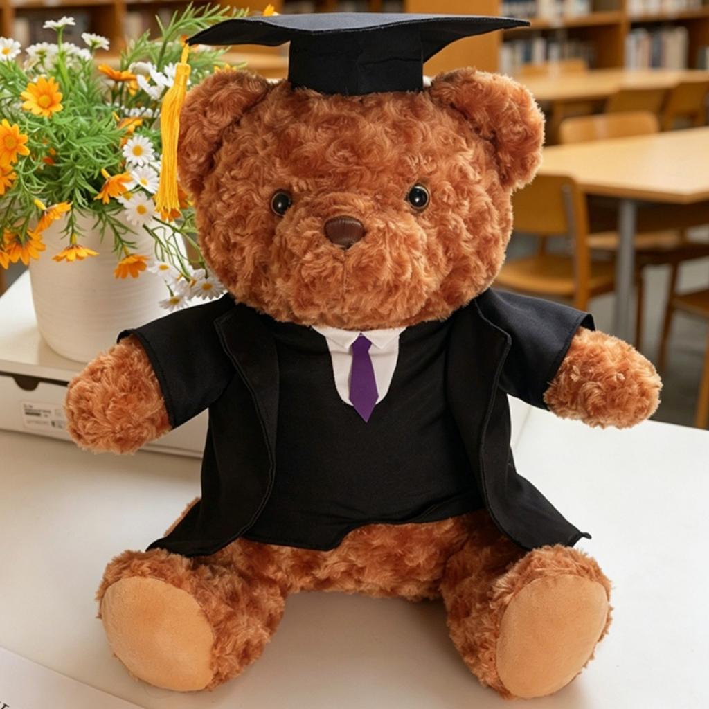 Cute Graduation Doctor Bear Plush Toy Soft Stuffed Teddy Bear Plushies Students And Friends Graduation Season Gifts Home Decor