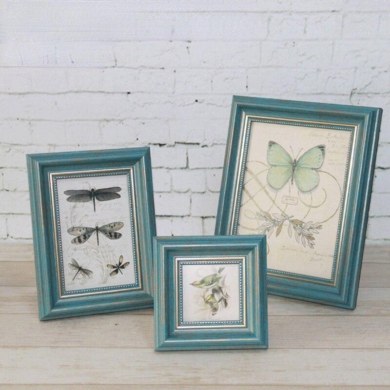 1 шт., смоляная фоторамка в европейском стиле, прямоугольные фоторамки для гостиной, настольный орнамент, украшение для дома