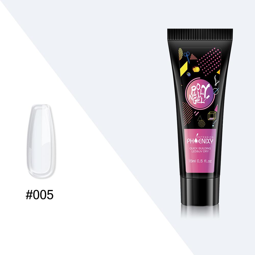 PHOENIXY Gel Nail Extension 15ml Soak Off UV LED Nail Gel For Nail Art Quick Building Colorful Gel Nail Extension Design Manicure
