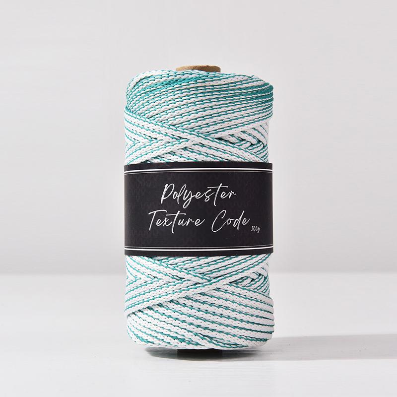 5 мм Двухцветный смешанный 5 мм Полиэстеровый плетеный шнур, Ручная вязка для сумки, ковра, вязальной пряжи, нить для браслета из конского волоса, 70 ярдов